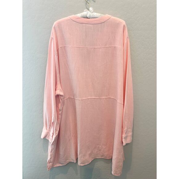 PEPPERCORN | Linen Blend Rose Blossom Pink Djanet Dixie Tunic Top NWT | Size 52 - Picture 5 of 9